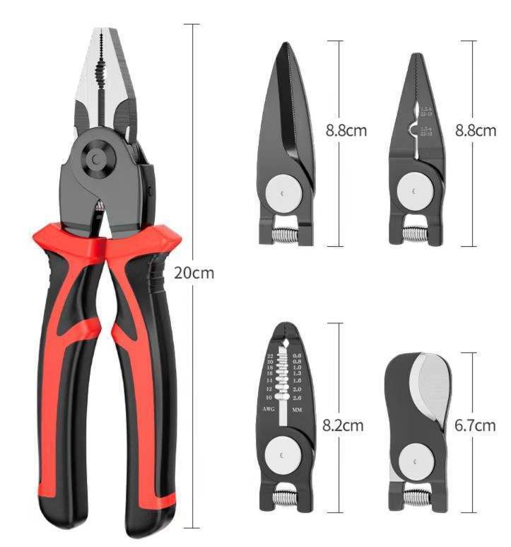 5-PCS Plier Tool Set, 5 in 1 Versatile Tool Kit, with Linesman Plier, Wire AU