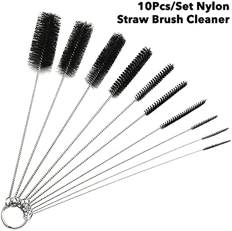 10/20 Pcs/Set Nylon Straw Brush Cleaner Bottle Tube Pipe Small Long Cleaning AU (10 PCS)