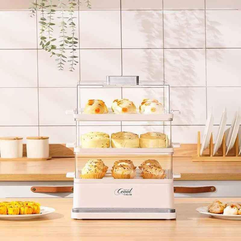 2/3Tiers Multi-Functional Household Electric Steamer Transparent Automatic Breakfast Machine