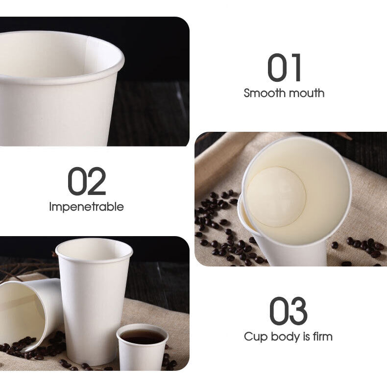 Disposable Coffee Cups 8oz 12oz 16oz Bulk Takeaway Paper Triple Wall Take Away