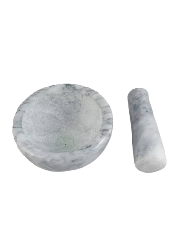Marble Mortar and Pestle Set 11.5x11.5x6CM