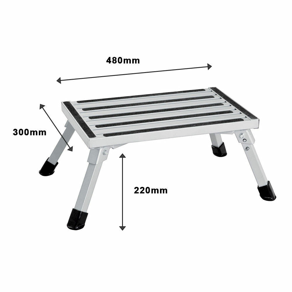 200KG Folding Aluminium Step Caravan Accessories Portable Ladder Stool Trailer