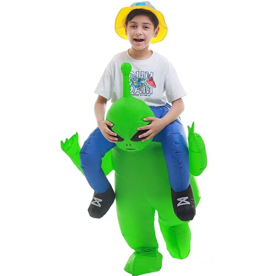 Adult Kids Alien Inflatable Costume Fun Party Halloween Costume for man Women Cosplay