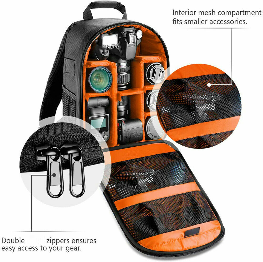 Camera Bag Case Backpack For Canon Sony Nikon SLR DSLR Waterproof Shockproof AU