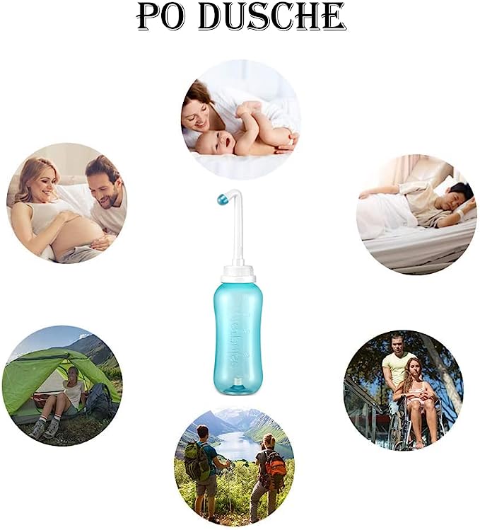 Bum Shower, Mobile Travel Bidet for Soothing Postpartum Care, 500 ml Peri Bottle Intimate Shower for Women and Baby