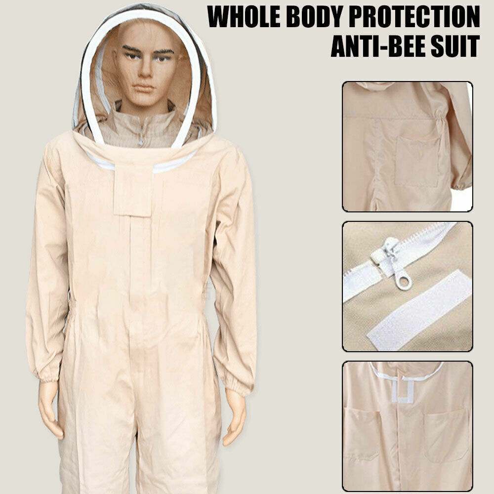 Beekeeping Suit Bee Suit Heavy Duty with Leather Ventilated Keeping Gloves