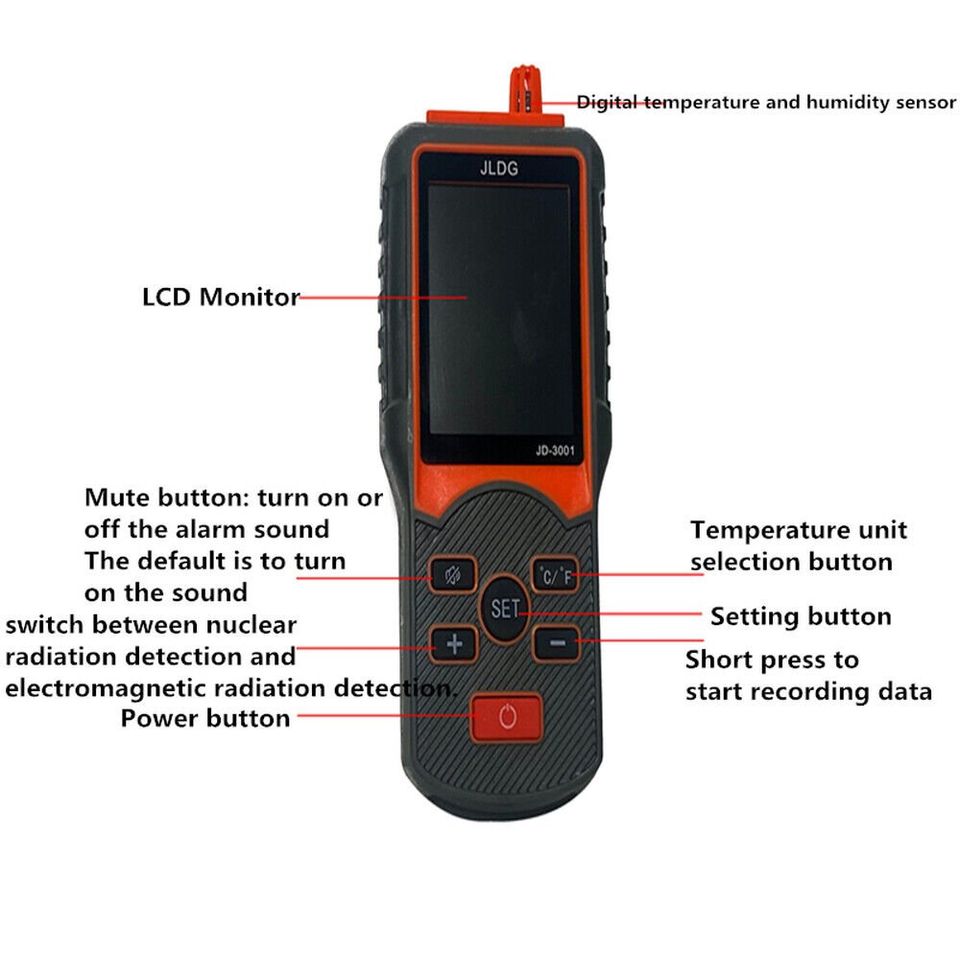 Geiger Counter Nuclear Electromagnetic Radiation Detector Data Export