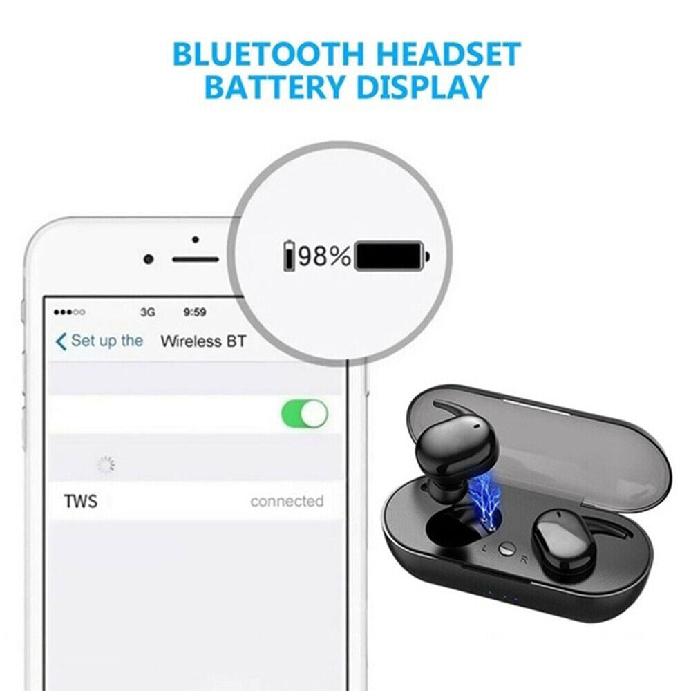 Bluetooth 5.0 Wireless Headphones TWS Earphones In-Ear Bass Earbuds Headset AU