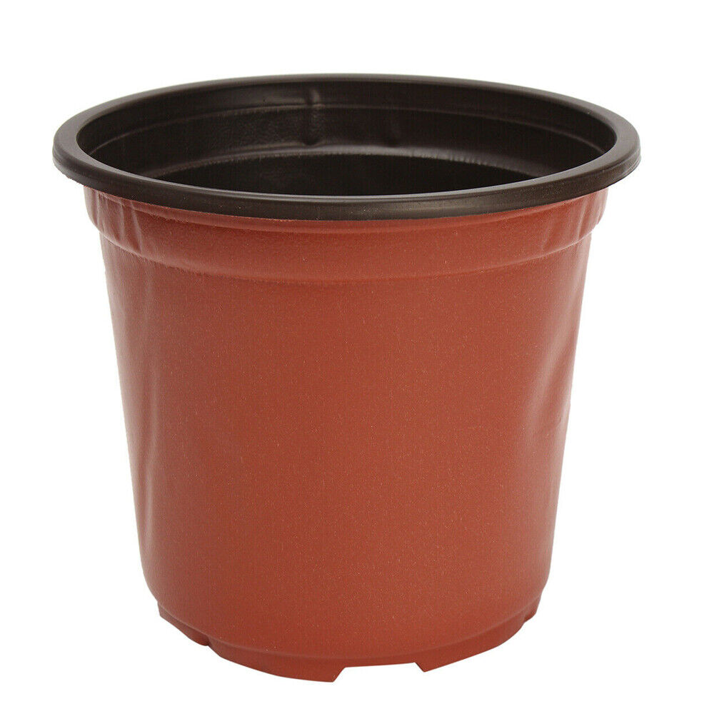 100 PCS Plastic Plant Flower Pots 4 sizes Nursery Seedlings Container Flowerpot