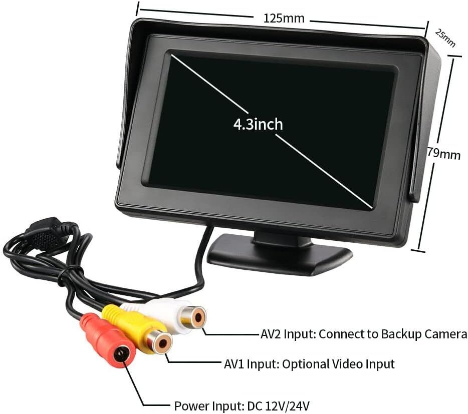 Reverse Camera Reversing Camera Rear Night Vision View Kit Waterproof HD Monitor