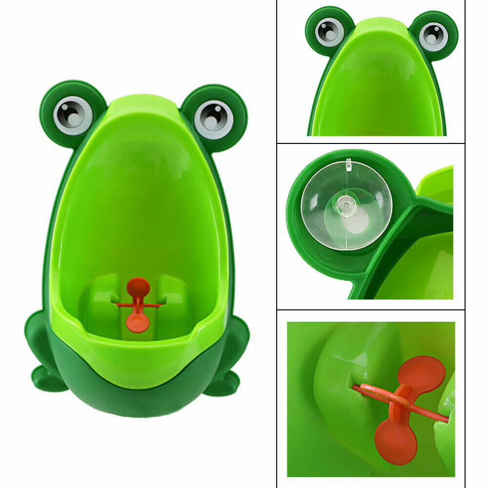 Kid Baby Potty Toilet Training Cute Frog Shaped Bathroom Urinal Boys Pee Trainer