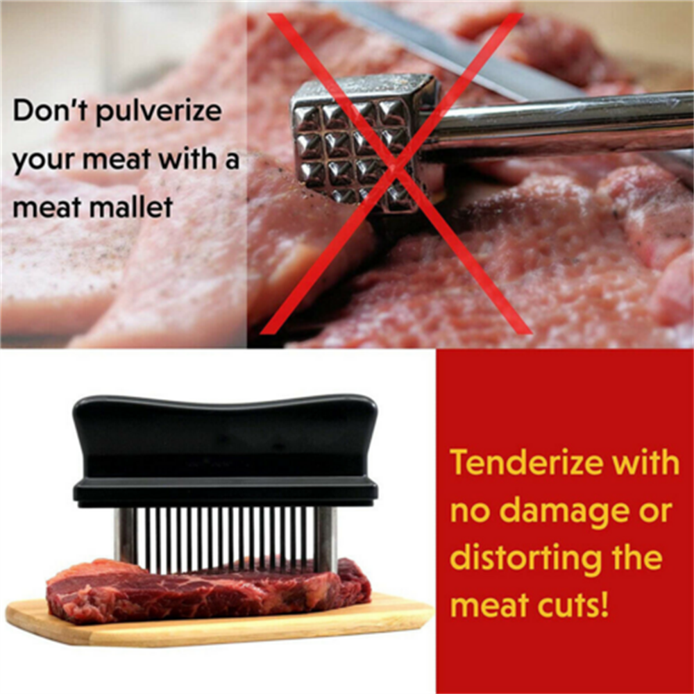 48 Blade Pin Meat Tenderizer Mallet Food Hammer Beef Pork Chicken Cooking Tool