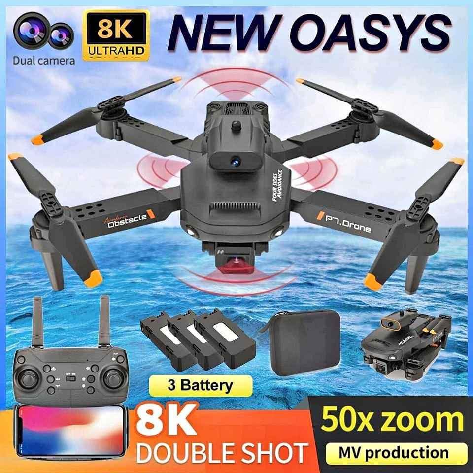 1X New 8K GPS Drone with HD Camera Drones WiFi FPV Foldable RC Quadcopter 3Battery