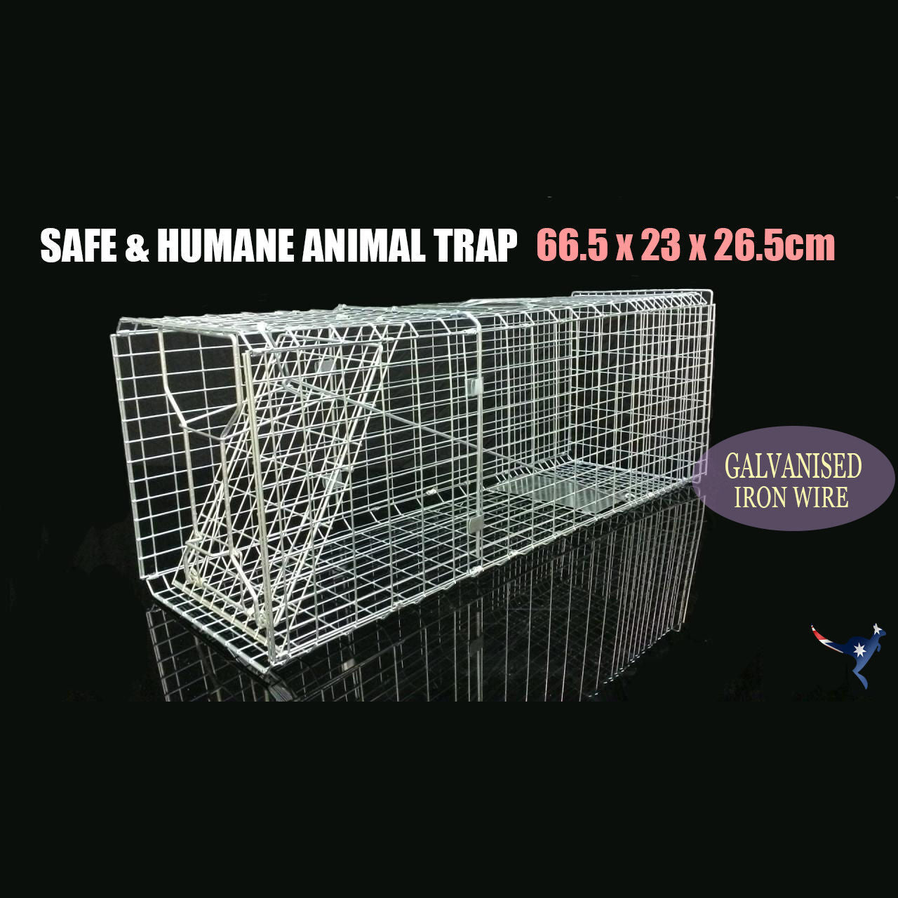 Animal Trap Cage Folding Humane Live Catch Possum Fox Rat Rabbit Bird
