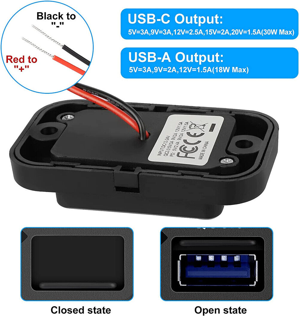 Dual 3.1A 12-24V DC USB Charger Power Socket Outlet Car Truck Boat Waterproof AU