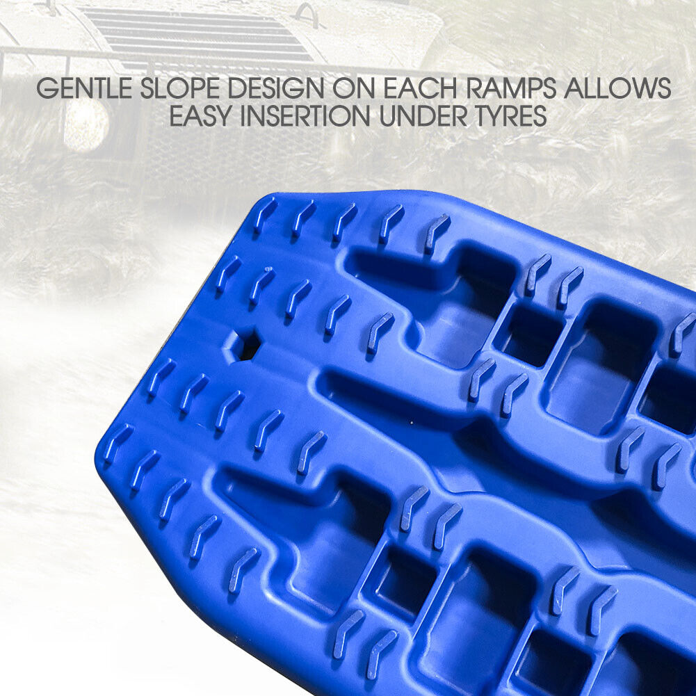 NEW Pair Recovery Tracks Sand Track 2pc 10T Sand / Snow / Mud Trax 4WD Blue