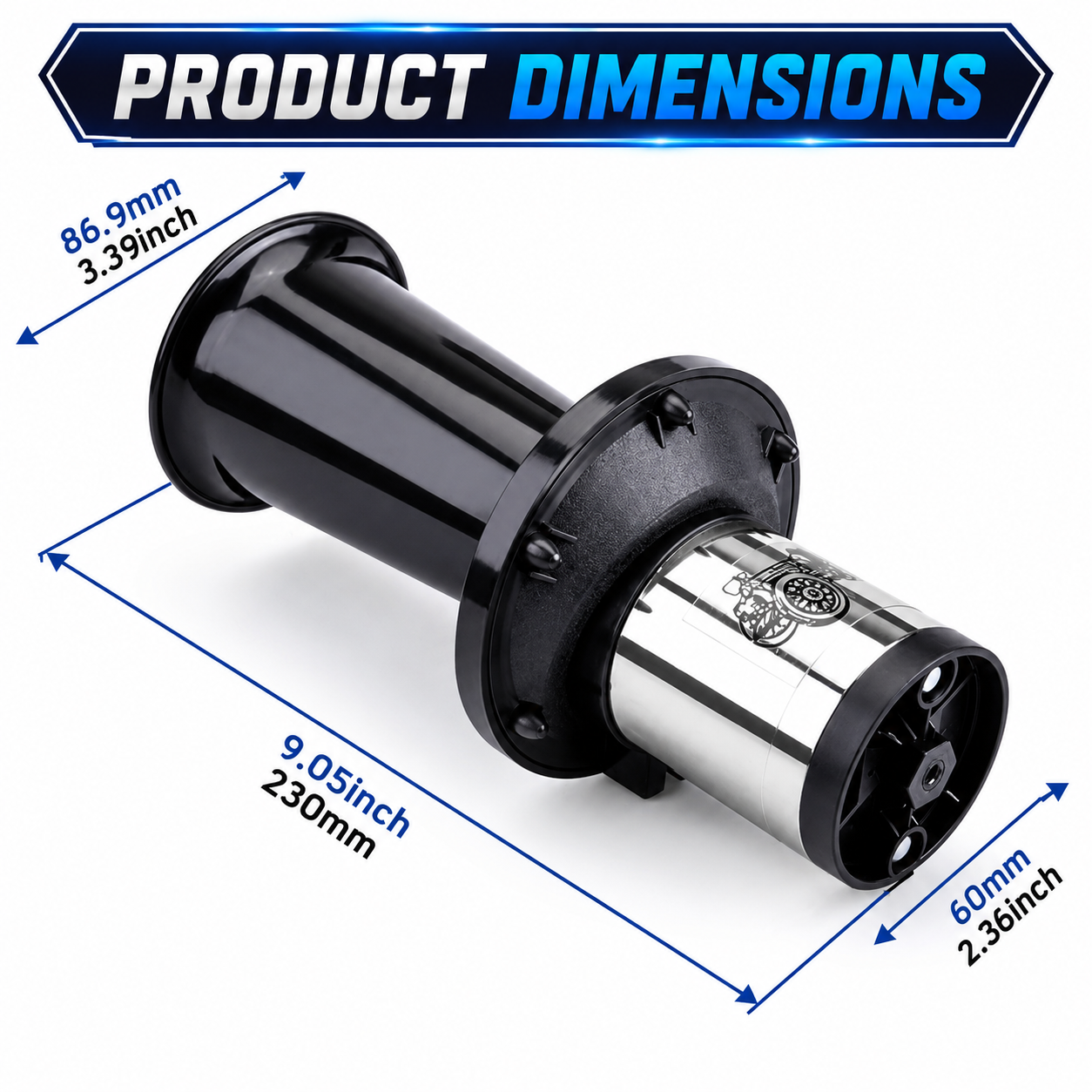12V 110db Car Van Air Horn Klaxon Ahoooogah Sound Classic Boat claxon Truck
