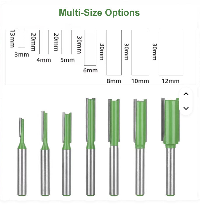 7PCS Router Bits Set 6mm Shank Blade Diameter: 3 / 4 / 5 / 6 / 8 / 10 / 12 mm Do