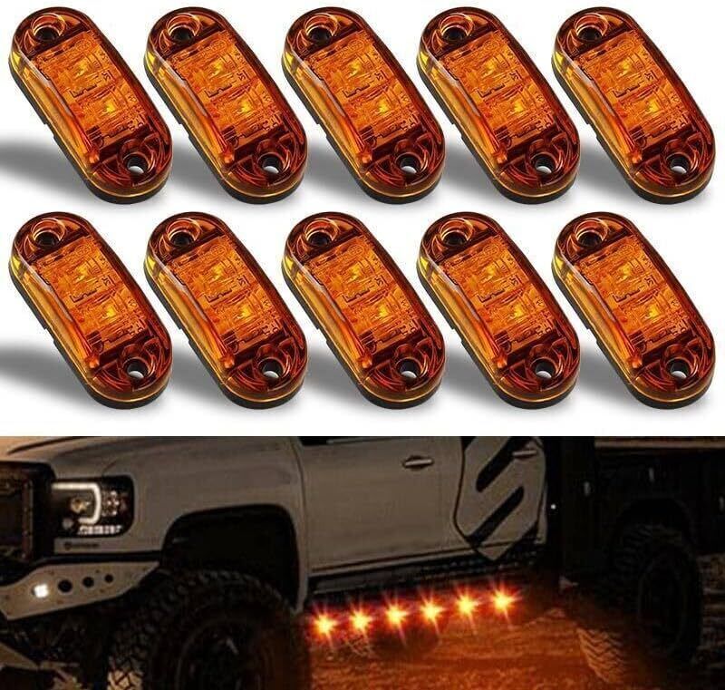 10X Clearance Light LED Side Marker Amber Red White Trailer Truck Caravan 12-24V