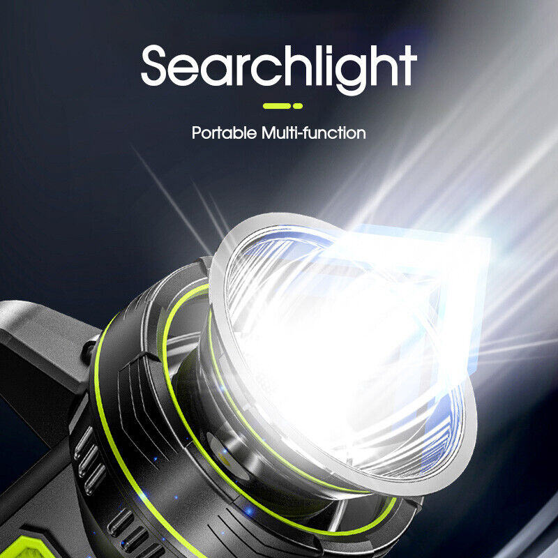 135000LM LED Searchlight Spotlight USB Rechargeable Hand Torch Work Light Lamp