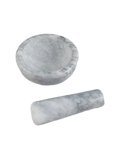 Marble Mortar and Pestle Set 11.5x11.5x6CM