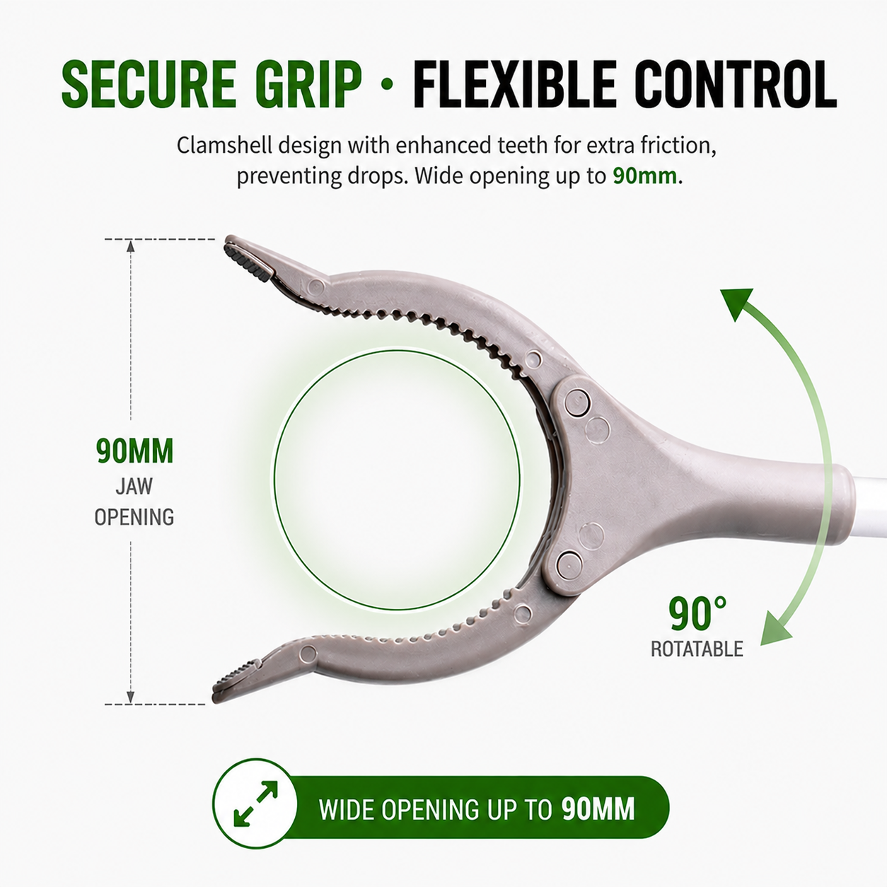 83cm Aluminium Pick Up Tool Reacher Grabber Extend Hand Trash Picker Arm Stick
