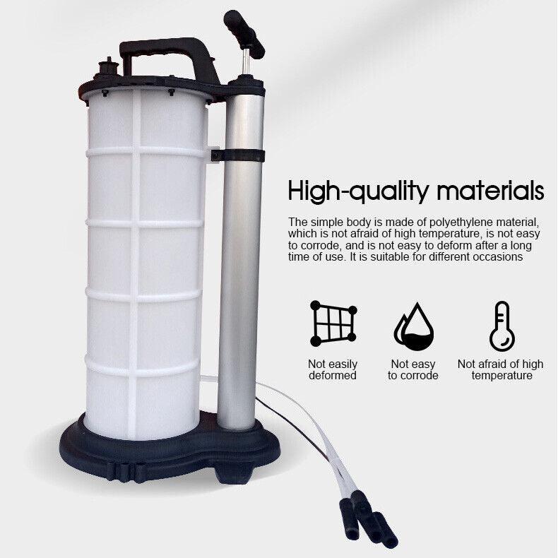 OIL EXTRACTOR 9L WASTE OIL & FLUID VACUUM TRANSFER PUMP SUCTION PUMP