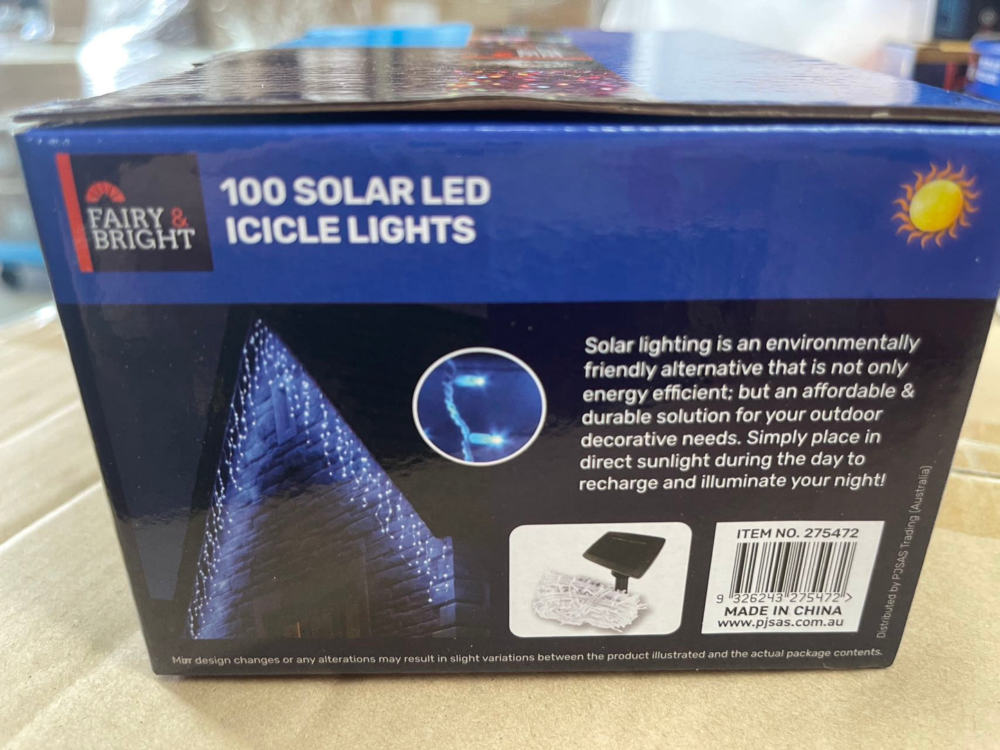 Light Solar Shape Icicle 100LED 4.9m 2 Functions