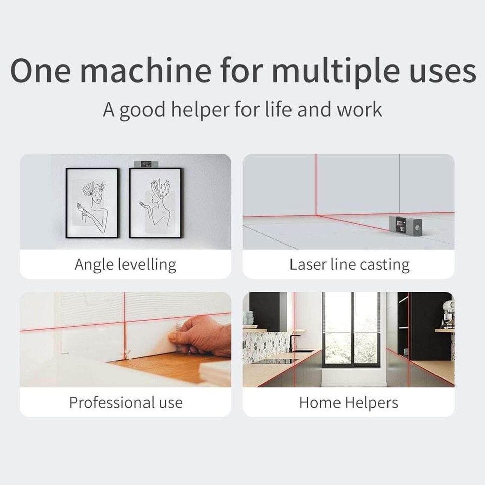 Dual Laser Leveler Protractor Digital Inclinometer Angle Measure Leveling Meter Tool Brand New