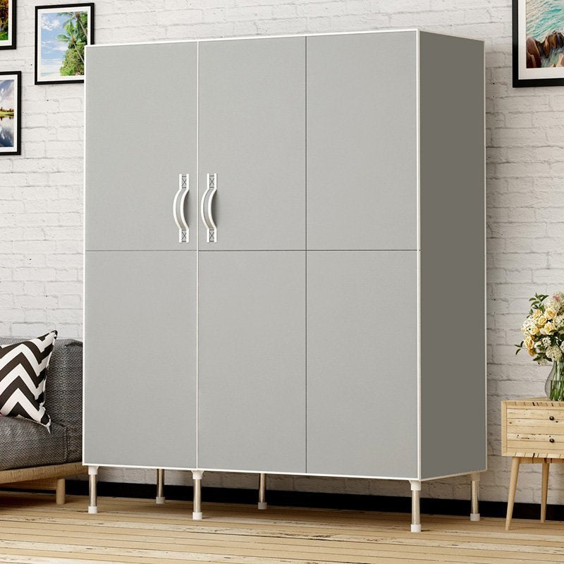 Wardrobe Three Door Nultifunctional Storage Folding Assembly Portable Closet