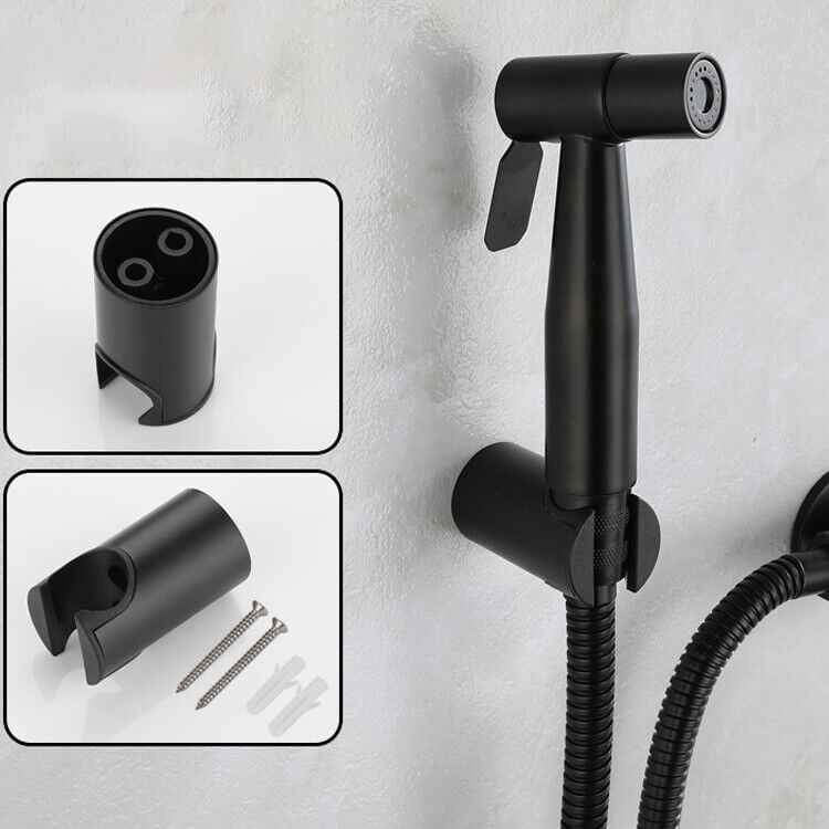 1X NEW SUS304 Shower Head Douche Hand Held Bidet Toilet Spray Jet Spray Head Black