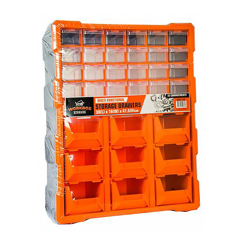 NEW Compartment Organiser Storage Drawers With Removeable Trays 33 Drawers AU