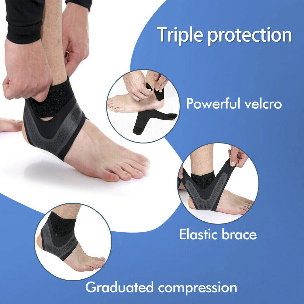 NEW Adjustable Sports Elastic Ankle Brace Support Basketball Protector Foot Wrap