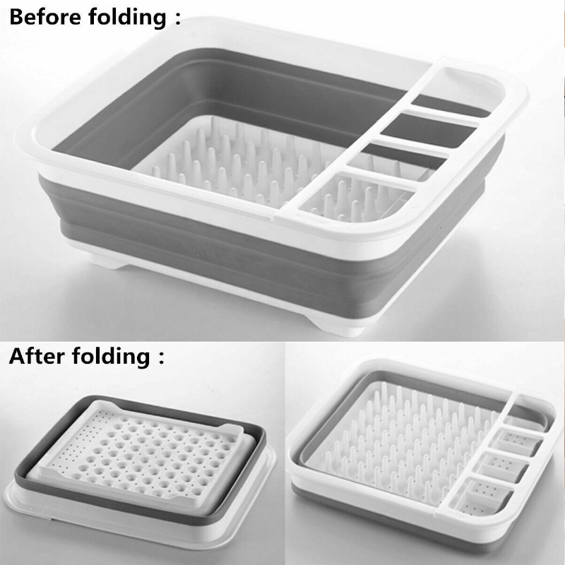 Home Master® Collapsible Dish Drainer Small Spaces Camping Caravan 36.5 x 31cm