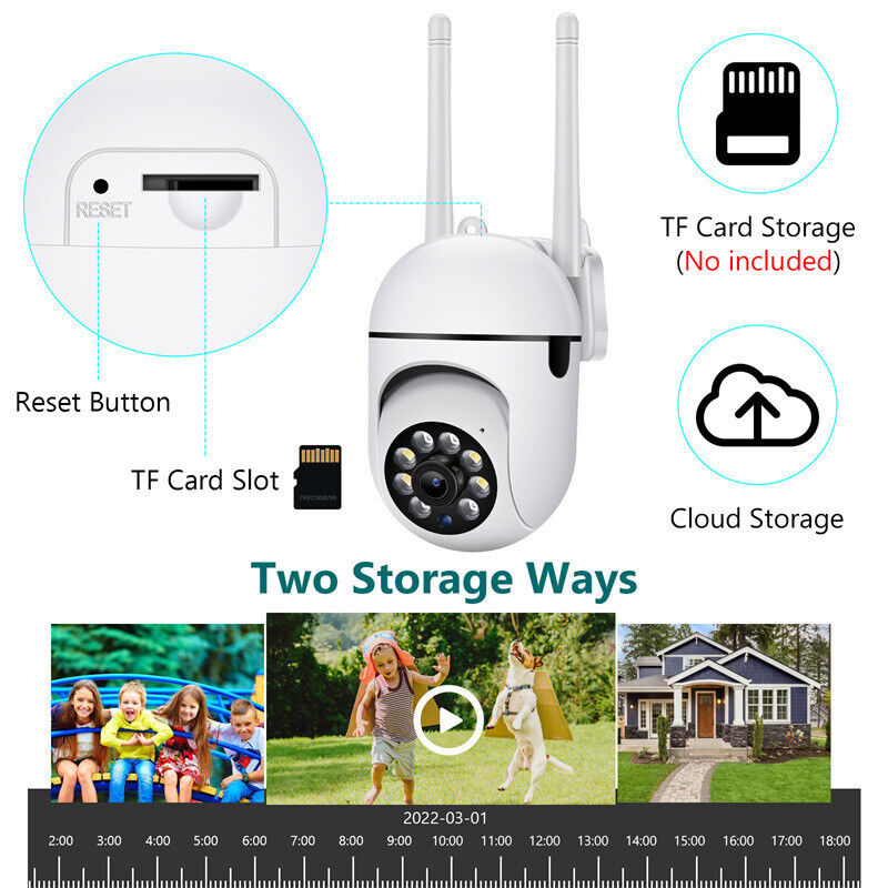 1080P WIFI IP Camera Wireless CCTV HD PTZ Smart Home Security IR Cam Outdoor