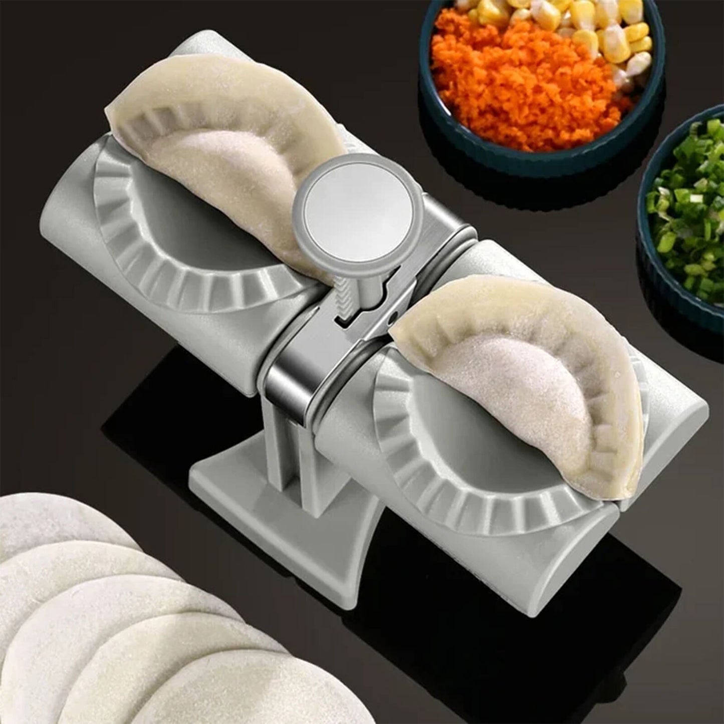 Automatic Dumpling Maker Double Head Household Kitchen Dumpling Press Machine