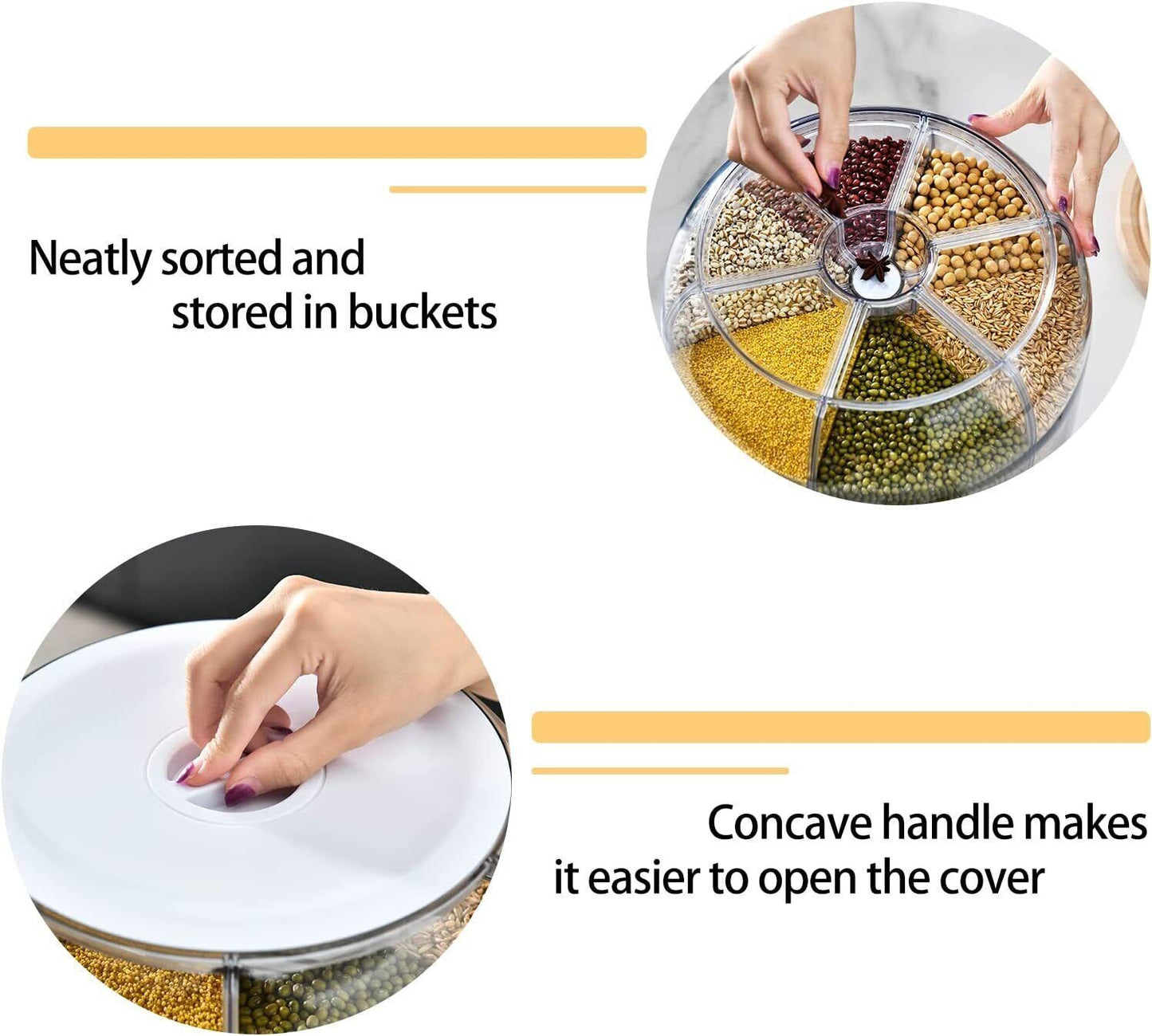 Rotating Grain Case Cereal Dispenser Storage Box Kitchen Food Rice Container AU