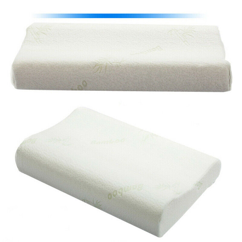 Luxury Soft Contour Bamboo Pillow Memory Foam Fabric Fibre Cover Bed AU NEW