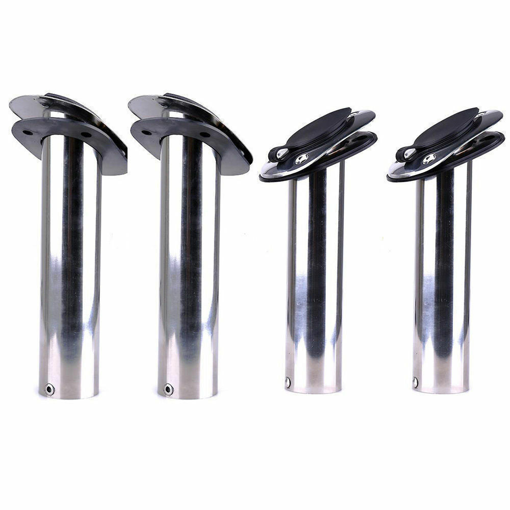 304 Marine Grade Stainless Steel Flush Mount 30 Degree Fishing Rod Holders 2-4X