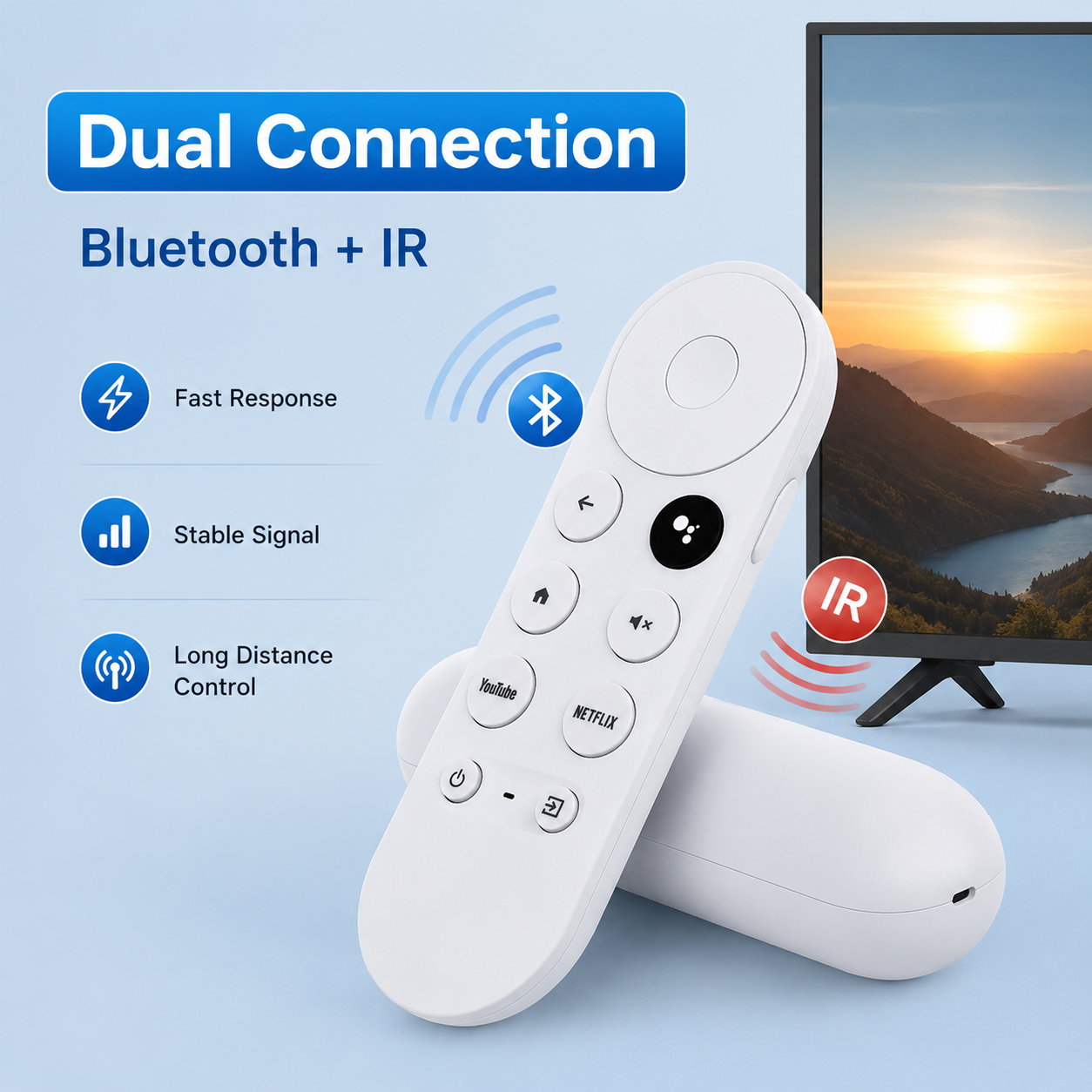 Replacement Google Chromecast TV Voice Remote Bluetooth IR G9N9N