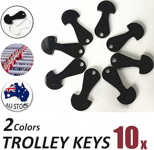 10x Gold Removable Shopping Trolley Coin Token Key Unlocker Woolworths Coles