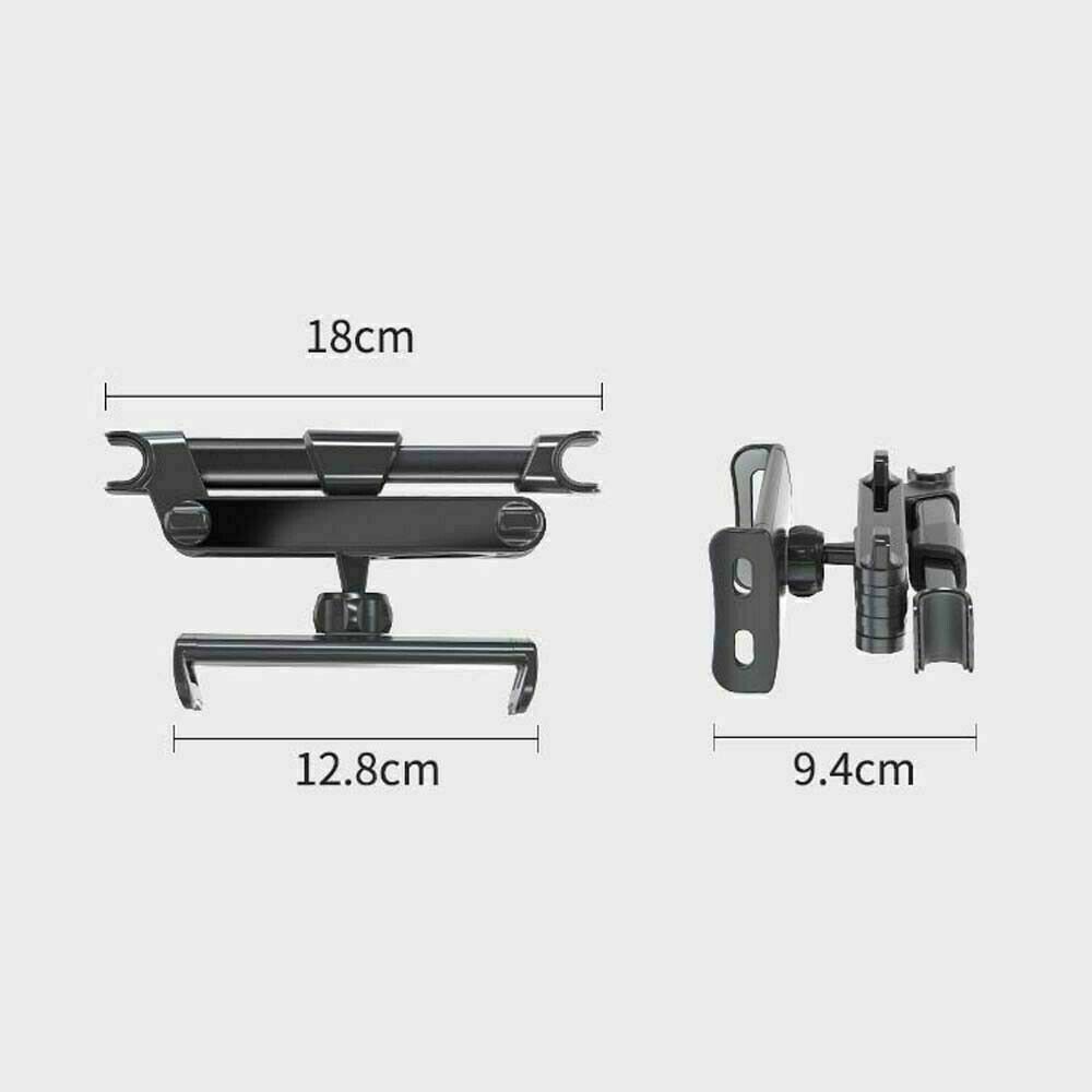 Car Back Seat Headrest Long Mount Extendable Universal Holder fits Tablet Rotate