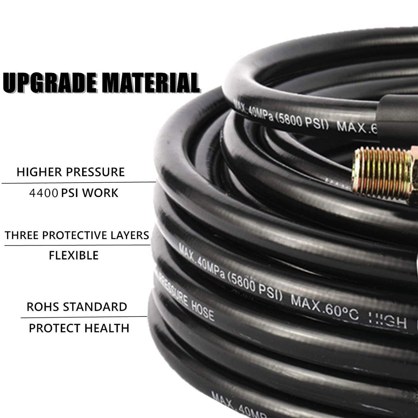 15M High Pressure Washer Hose 14mm Connect Water Cleaner Clean Replacement Pipe