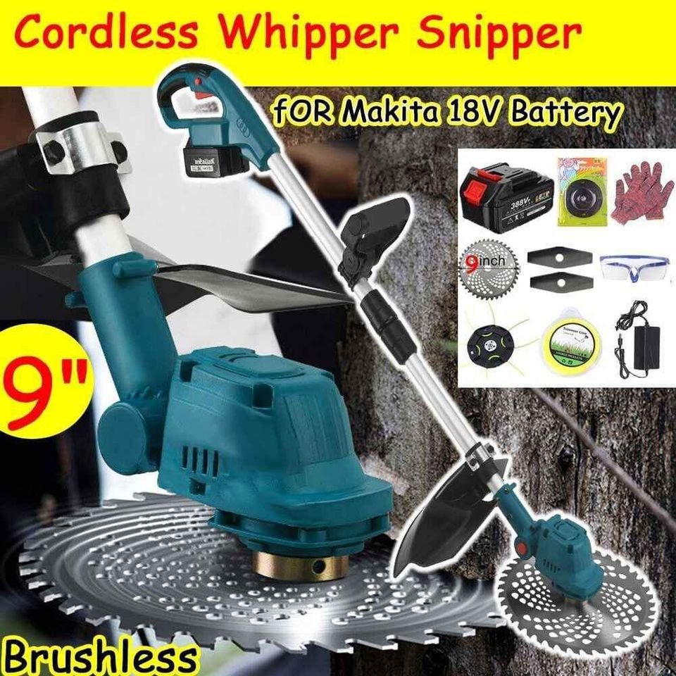 Lawn Grass Line Trimmer Whipper Snipper For Makita 18 VBattery