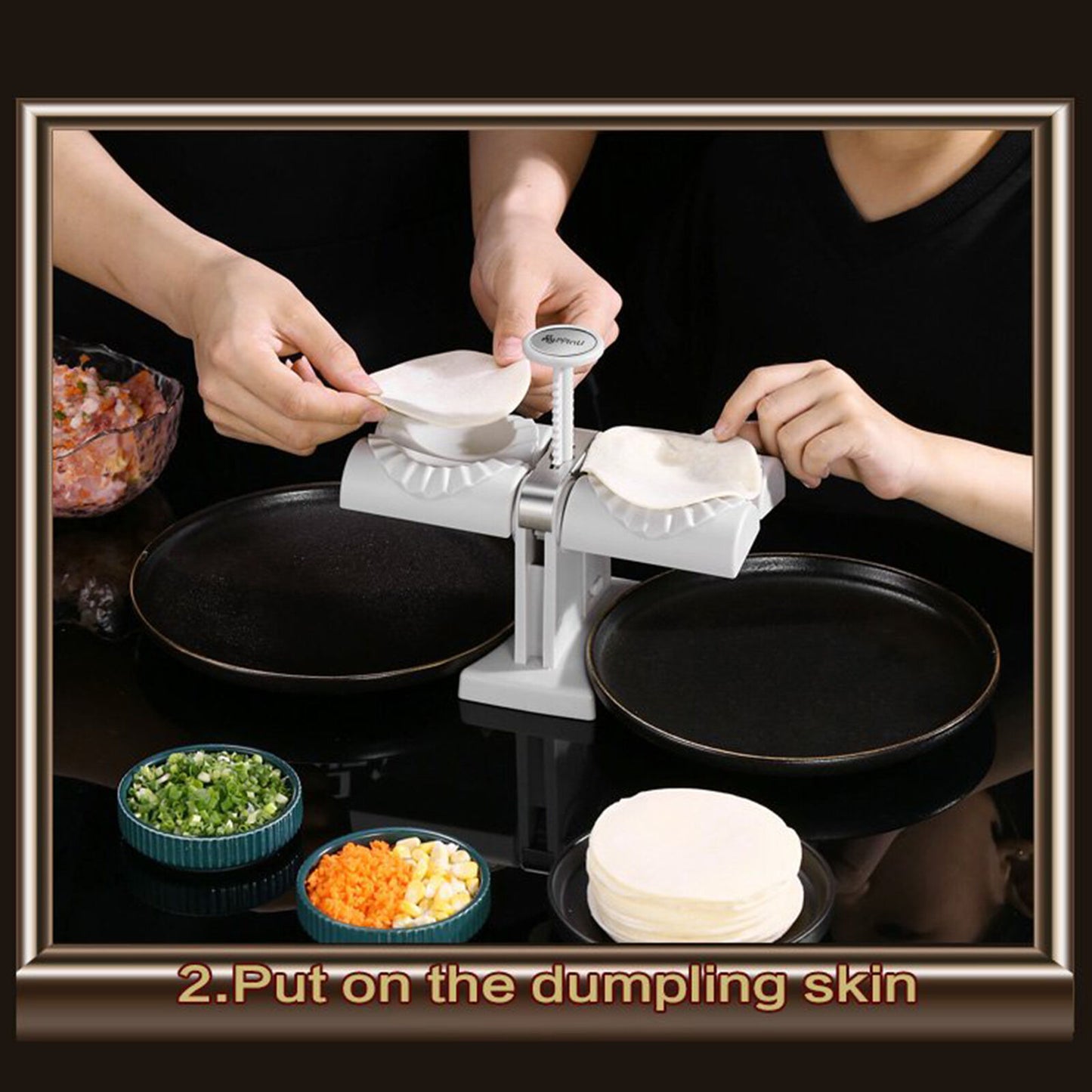 Automatic Dumpling Maker Double Head Household Kitchen Dumpling Press Machine