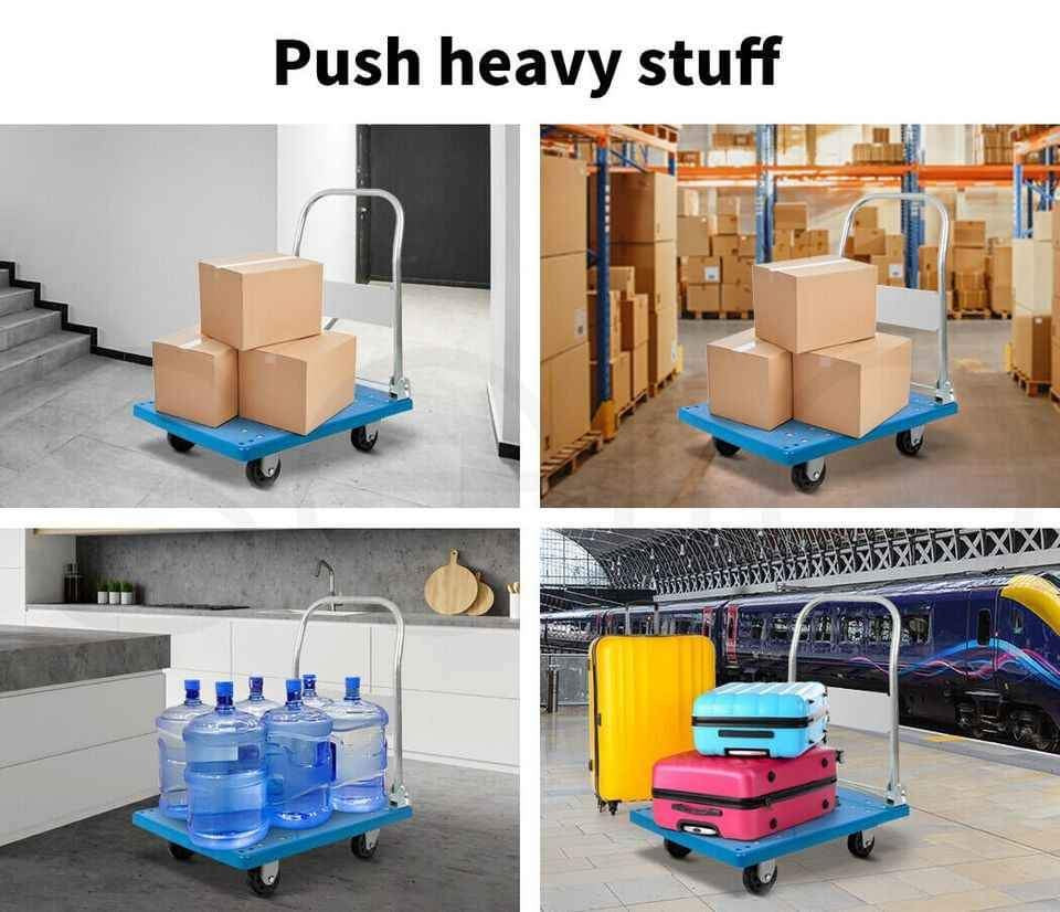 Foldable Platform Trolley Hand Truck Folding Cart Industrial Easy Carry Tranport