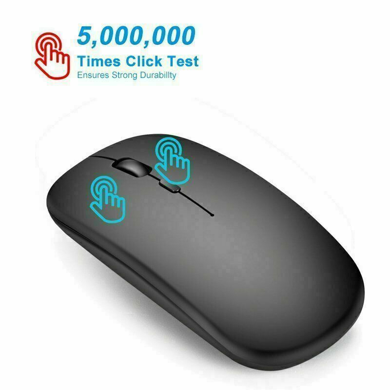 Optical Wireless Bluetooth 5.1 Slim Rechargeable Mouse for Laptop, Mac，iPad