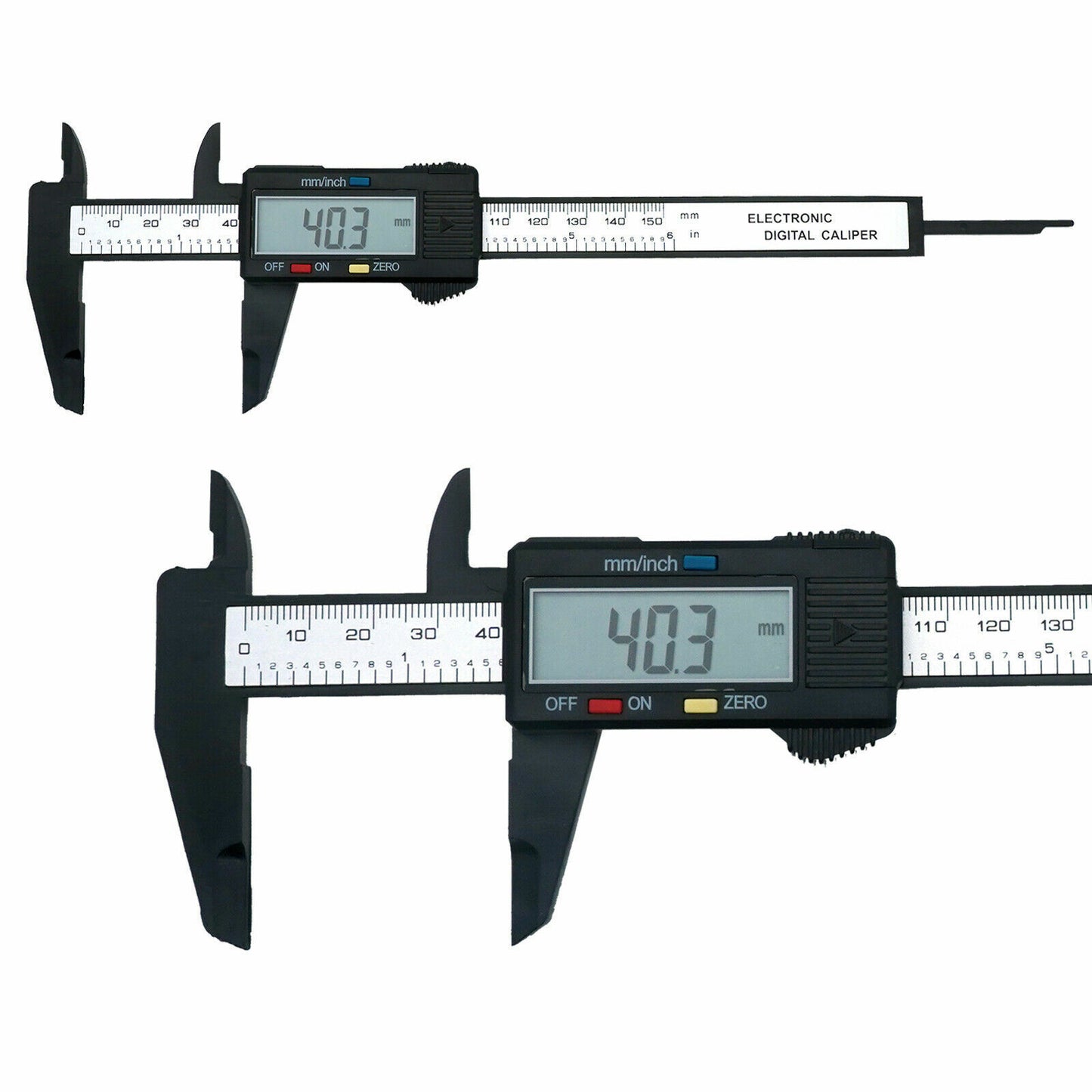 150mm 6'' Inch Electronic Digital Vernier Caliper Micrometer Gauge Carbon Fiber