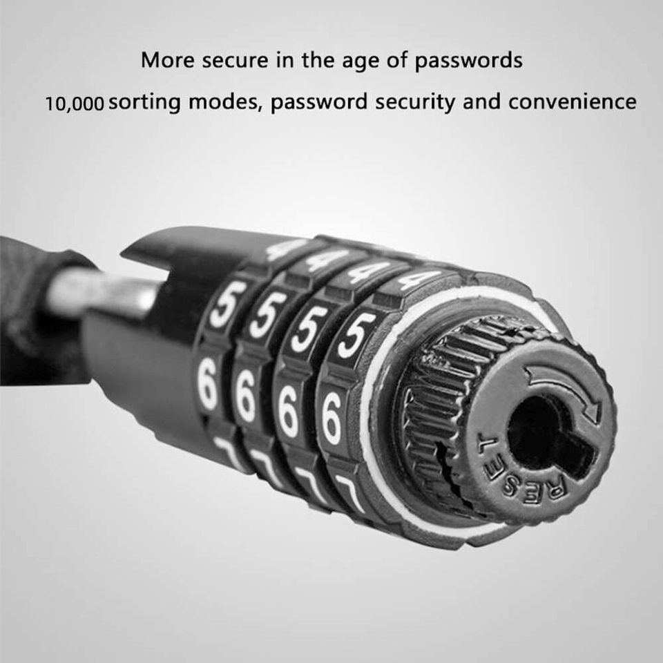 Heavy Duty Chain Lock Security 4-Digit Combination Bike Bicycle Motorcycle 90cm