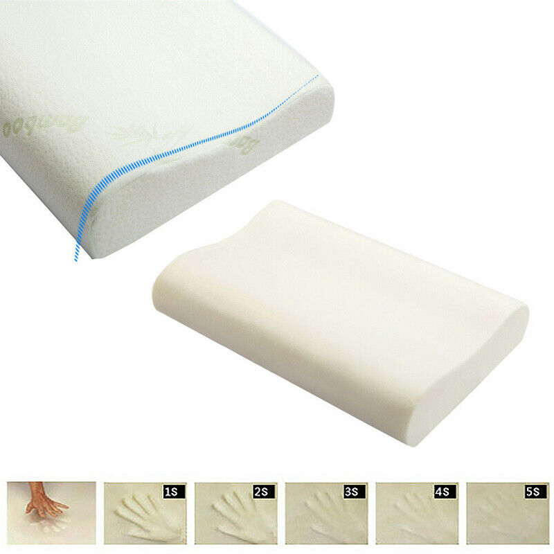 Luxury Soft Contour Bamboo Pillow Memory Foam Fabric Fibre Cover Bed AU NEW